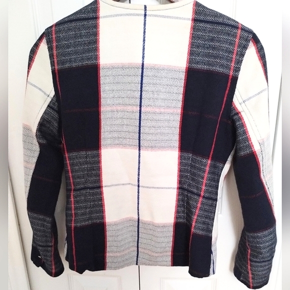 Plaid Zippered Blazer Jacket - Picture 6 of 8